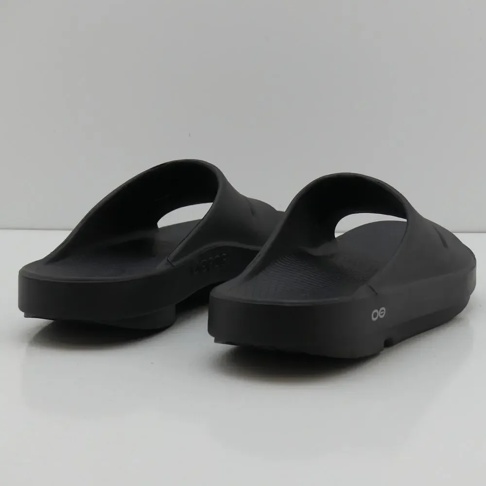 OOFOS OOahh Recovery Sandals Black Men's 12 Women's 14 Slide Slip On Comfort